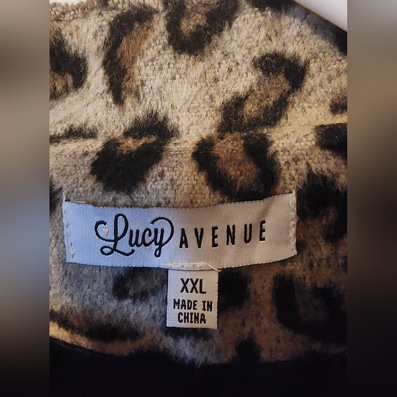 Lucy Avenue Leopard Print Coat - Picture 3 of 3